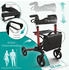 Eloneo Rollator Leichtgewichtrollator mit Stockhalter Einkaufstasche & Rückengurt