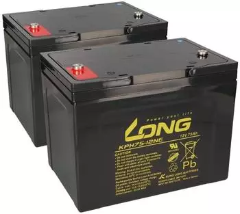 Kung Long Ersatzakku für Sterling S700 Elite XS und Trophy 2x Kung Long Bleiakku KPH75-12NE M6 12V 75Ah zyklenfest