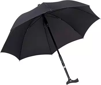 Ossenberg 2-in-1 Stockschirm Gehstock + Regenschirm sturmfest Softgriff Ø 105 cm 1 St