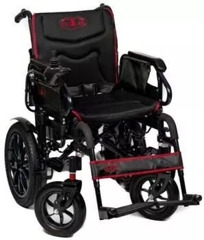 Antar Elektrischer Rollstuhl aus Carbonstahl stabil faltbar & komfortabel 44 cm