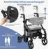 Eloneo 2in1 Rollstuhl Rollator Schwarz 1 St