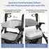 Eloneo 2in1 Rollstuhl Rollator Schwarz 1 St