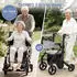 Eloneo 2in1 Rollstuhl Rollator Schwarz 1 St