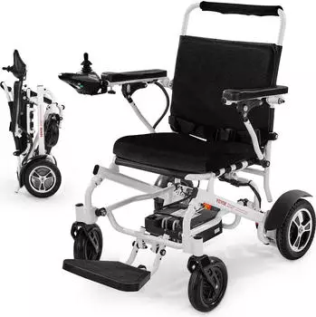 VEVOR Elektrischer Rollstuhl E-Rollstuhl 136kg faltbar 21km 53cm Sitzfl&auml;che