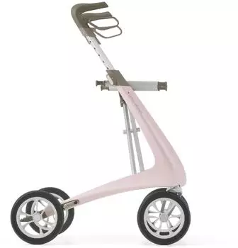 byAcre Carbon Ultralight Rollator Zartrosa Klassisch