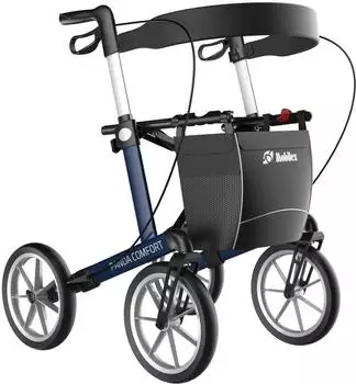 FabaCare Panda Comfort Outdoor-Rollator mit Feststellbremse blau