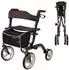 Antar Leichter faltbarer Rollator mit Sitz & Tasche Aluminium