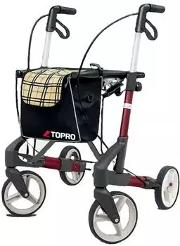 Topro Troja Original Black Series Leichtgewichtrollator faltbar, polarsilber, M (110500)