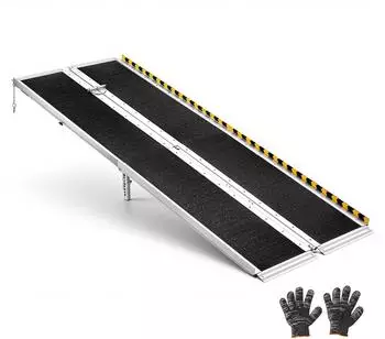 VEVOR Faltbare Rollstuhlrampe 2440x745mm, 362,9kg, rutschfest