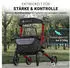 Helavo Aluminium Rollator faltbar mit Sitzfläche und Reisetasche leicht 8,3kg rot