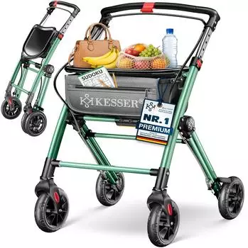 Kesser Rollator klappbar, schmal, Aluminium, bis 100kg