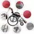ABC Home Leichtgewichtrollstuhl Aluminium 11 kg rot/schwarz