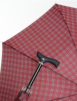 Gastrock Stützschirm StepBrella weinrot kariert