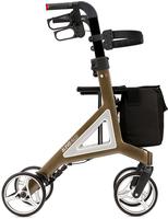 Rollator Bischoff & Bischoff Alevo Alu - faltbar - 6,5 kg - mit Tasche & R&uuml;ckengurt