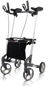 Topro Troja Walker² Rollator mit Unterarmauflagen M silber