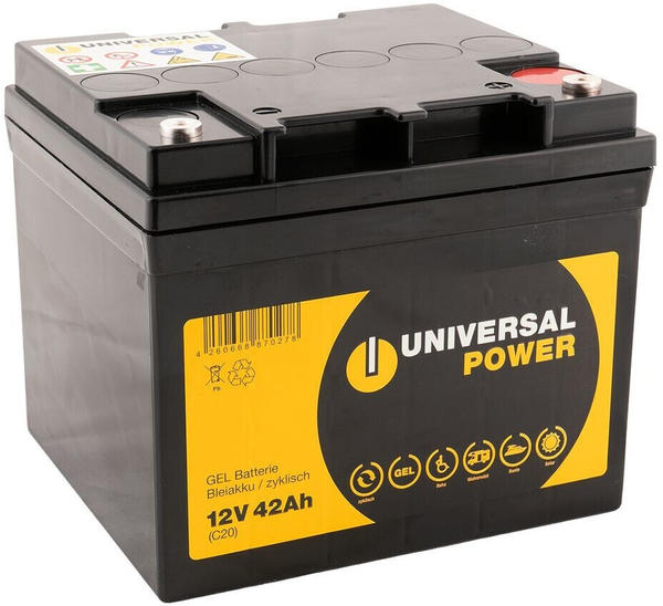 Universal Power UPG12-42 Gel Batterie 12V 42Ah für E-Mobil