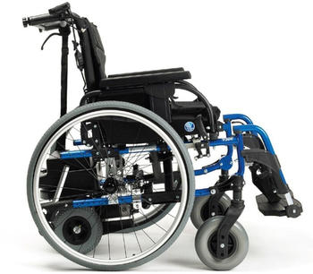FabaCare D200-V Rollstuhl mit Motor V-Drive und Trommelbremse faltbar 38 cm