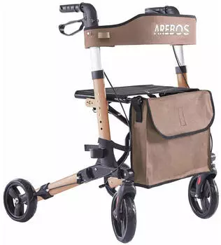 Arebos Rollator klappbar braun
