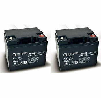 Q-Batteries Ersatzakku für Invacare Orion Elektromobil 24V 2 x 12V 50Ah AGM