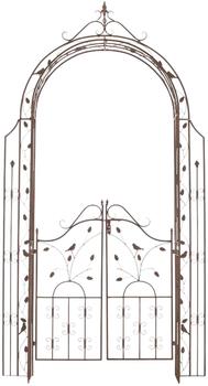 CLP Grenada mit Tor (144 x 36 x 270 cm) antik-braun
