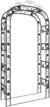 vidaXL Black garden arch 116 x 45 x 240 cm