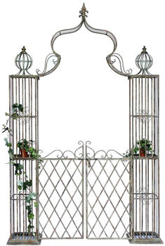DanDiBo Rosenbogen mit Tor 274 x 172 cm patina antik (110241)