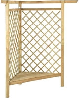 vidaXL Eckpergola mit Bank 166x81x174 cm Kiefernholz Impr&auml;gniert