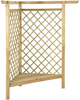 vidaXL Corner pergola with pine bench 166 x 81 x 174 cm vidaXL Corner pergola with pine bench 166 x 81 x 174 cm