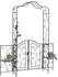 DanDiBo Rosenbogen mit Tor Metall 236x186 cm Schmiedeeisen (101759)