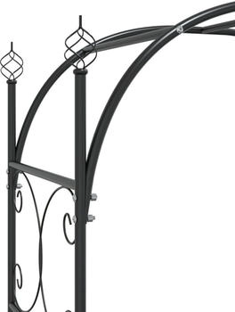 vidaXL Gartenbogen mit Tor schwarz 108x45x235 cm Stahl (319352) vidaXL Gartenbogen mit Tor schwarz 108x45x235 cm Stahl (319352)