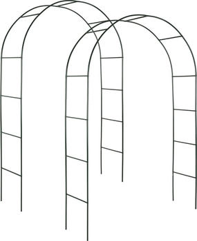 TecTake 2er-Set Rosenbogen aus Stahl 140 x 40 x 240 cm (402660) TecTake 2er-Set Rosenbogen aus Stahl 140 x 40 x 240 cm (402660)