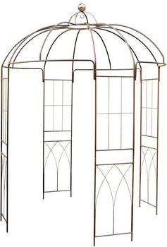 Spetebo Metall Rosen Pavillon rostbraun 270 cm Stahl Rosenbogen Rankgitter