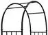 DEGAMO Rosenbogen Versailles 220x120cm Metall schwarz Hammerschlagoptik (64700)