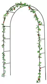Garden Pleasure Rosenbogen Metall Schwarz 140x240x37cm