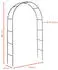 Spetebo Rosenbogen Metall, rund, grün, 240cm (1323)