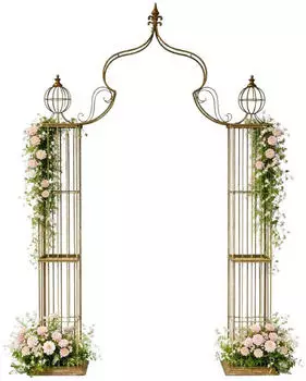 DanDiBo Rosenbogen Metall Gr&uuml;n 275x172x38cm (93969)