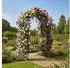 Relaxdays Rosenbogen mit Bank, Metall, 134x210x48cm