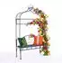 Relaxdays Rosenbogen mit Bank, Metall, 220x122x43cm, schwarz (10053137)