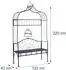 Relaxdays Rosenbogen mit Bank, Metall, 220x122x43cm, schwarz (10053137)