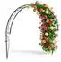 Relaxdays Rosenbogen Halbbogen Rankhilfe Metall, schwarz, 100x105x21cm