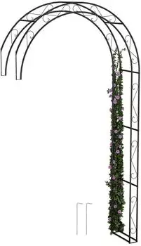 Relaxdays Halbbogen Rankhilfe Metall (36x130cm)
