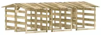 vidaXL Pergola mit Dach 6er-Set 100x90x100cm Kiefernholz impr&auml;gniert