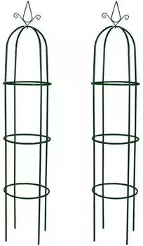 vidaXL Rankt&uuml;rme 2 Stk. Metall Dunkelgr&uuml;n 38x38x190cm (40779)