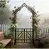 Relaxdays Rosenbogen Torbogen Rankgitter Spitzdach Metall schwarz
