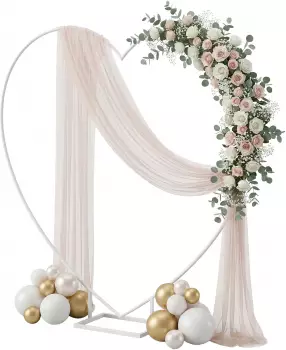 Relaxdays Ballonbogen Herzform Metall, 220x220cm