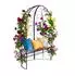 Relaxdays Gartenbank mit Rosenbogen, Metall
