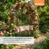 Relaxdays Gartenbank mit Rosenbogen, Metall
