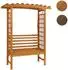 MCW Rosenbogen mit Sitzbank Q21, Holz, 201x160x60cm, natur