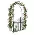 Relaxdays Rosenbogen Rankgitter Metall schwarz (230x130x38cm)
