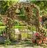 Relaxdays Rosenpavillon Rankbogen Metall schwarz